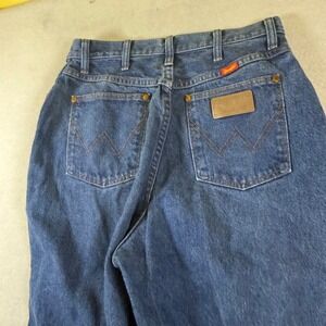 Wrangler 12MWZG Womens High Rise Straight Leg Jeans Blue Denim 13/14 x 34